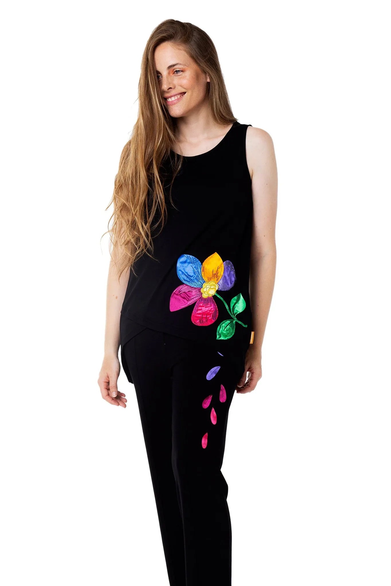 Mamatayoe Fustellato Camicia, Nero/Bianco, XL Donna