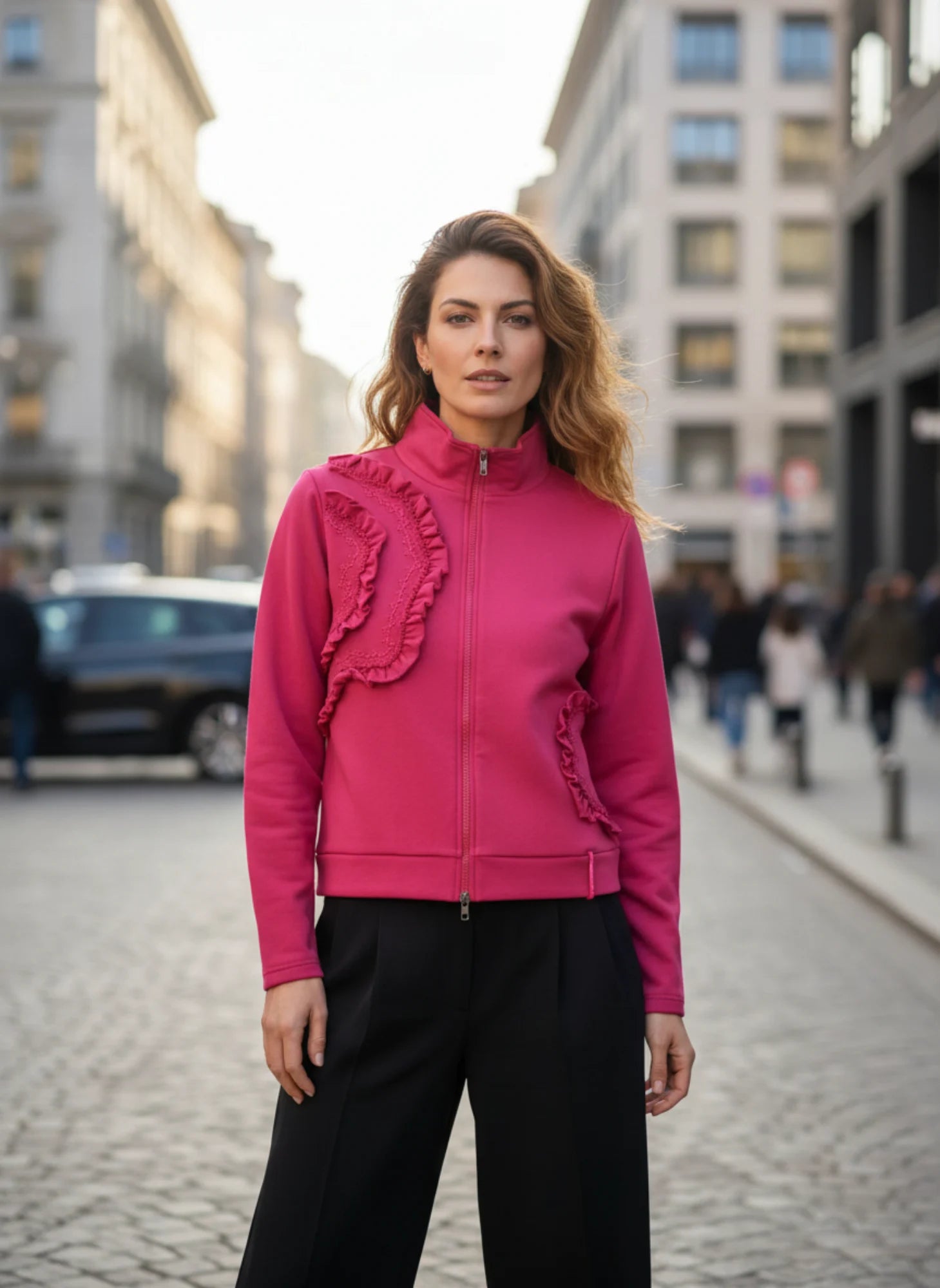 SUDADERA SWEET CAROLINE FRAMBUESA