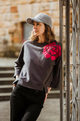 SUDADERA SWEET LOVE ANTRACITA