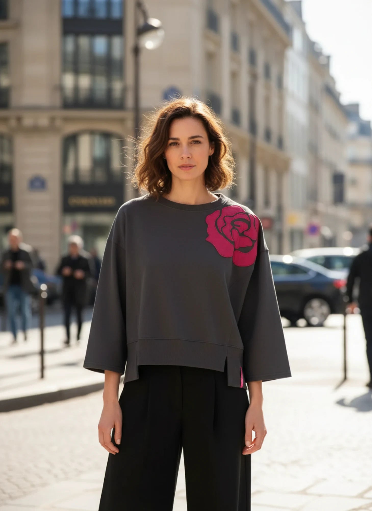 SUDADERA SWEET LOVE ANTRACITA